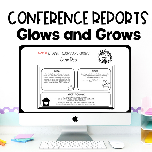 Parent Teacher Conference Form | EDITABLE Glows and Grows