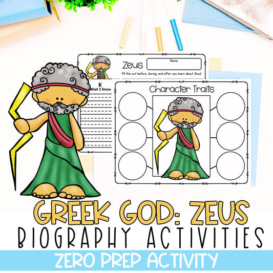 Greek Mythology Activities | Social Studies Bell Ringers | Zeus