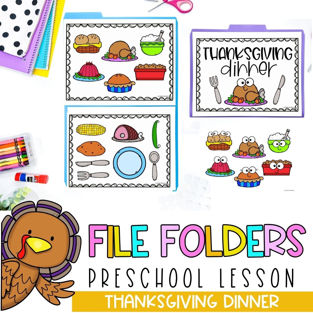 File Folder Games | Preschool Morning Work | Thanksgiving Activities | Vocabulary