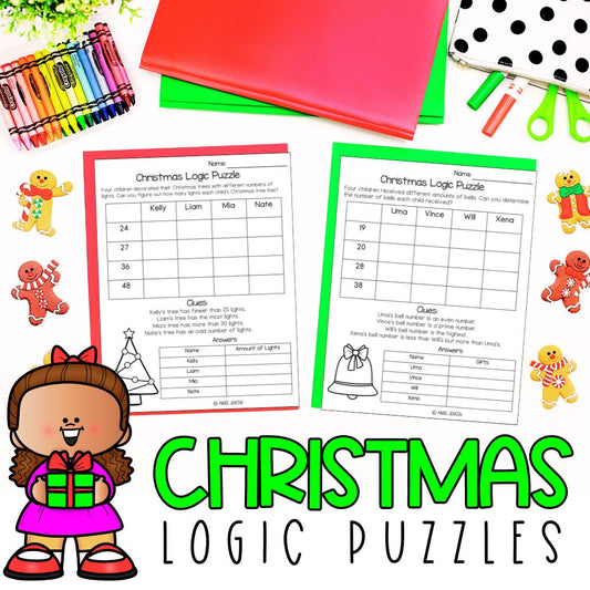 Logic Puzzles Math | Christmas | Fast Finishers | Holidays