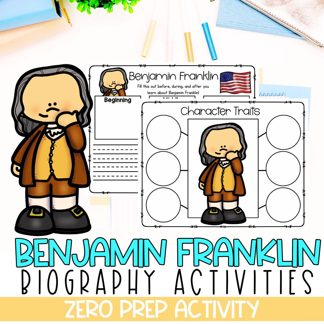 Benjamin Franklin Biography | Biography Graphic Organizer | 4th of July | American History