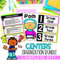 Centers Classroom Organization Bundle | Math Centers | Back to School Activities