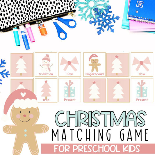 Christmas Activities | Matching Game | Preschool Worksheets