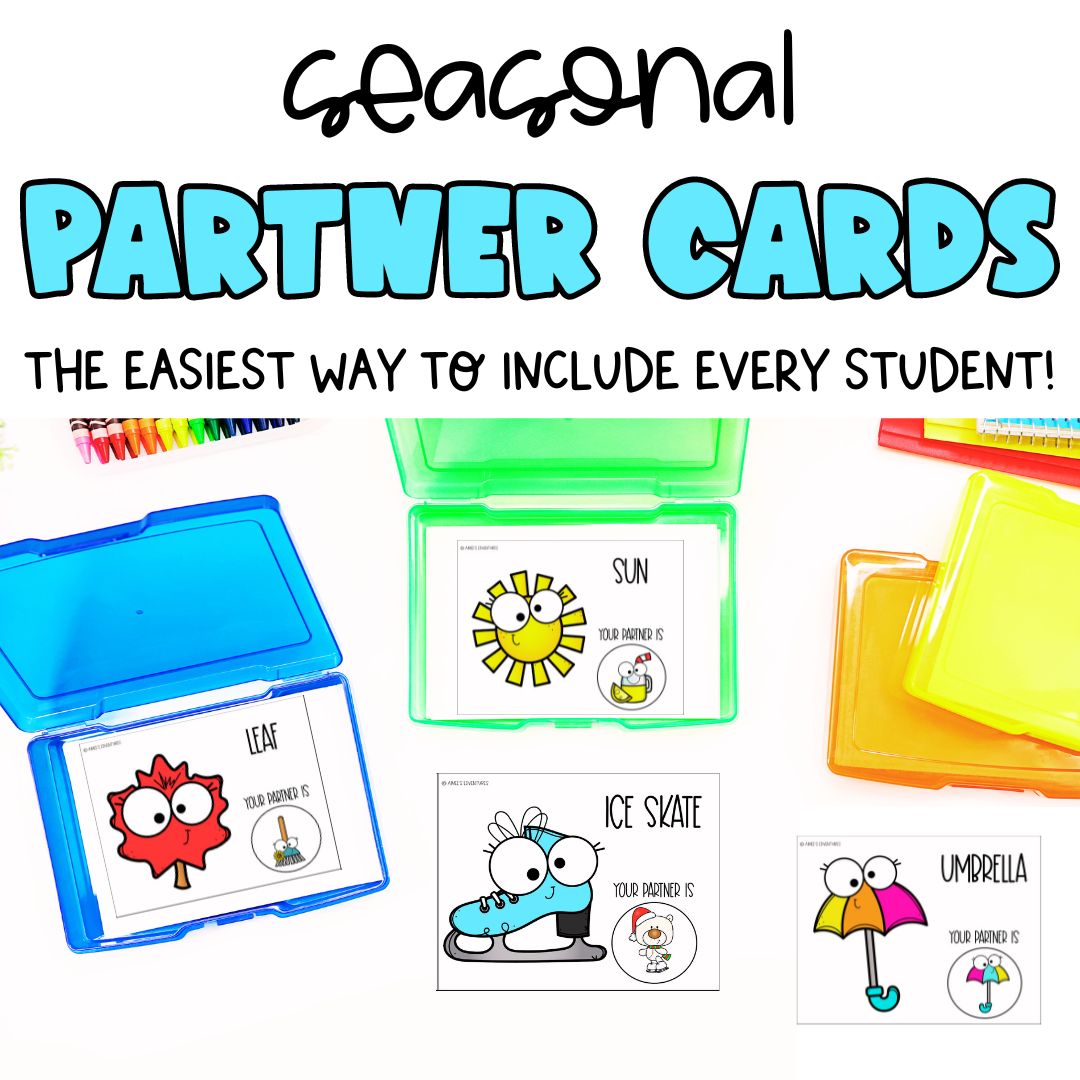 Seasons of the Year Partner Pairing Cards | Classroom Management