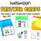 Halloween Theme Partner Pairing Cards | Classroom Management