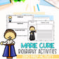 Marie Curie Biography | Biography Graphic Organizer | Women's History Month