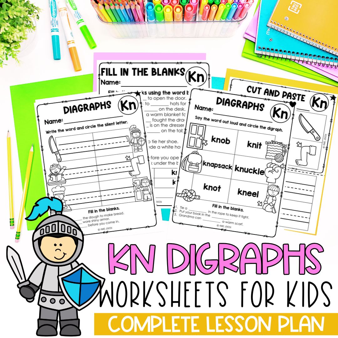 Kn Sound Kn Digraph Worksheet | Digraphs | Phonics Centers – AimeesEdventuresLLC