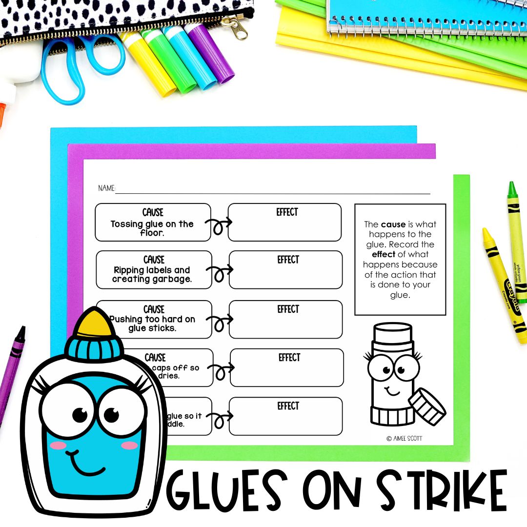 Glues on Strike Persuasive Writing Graphic Organizer