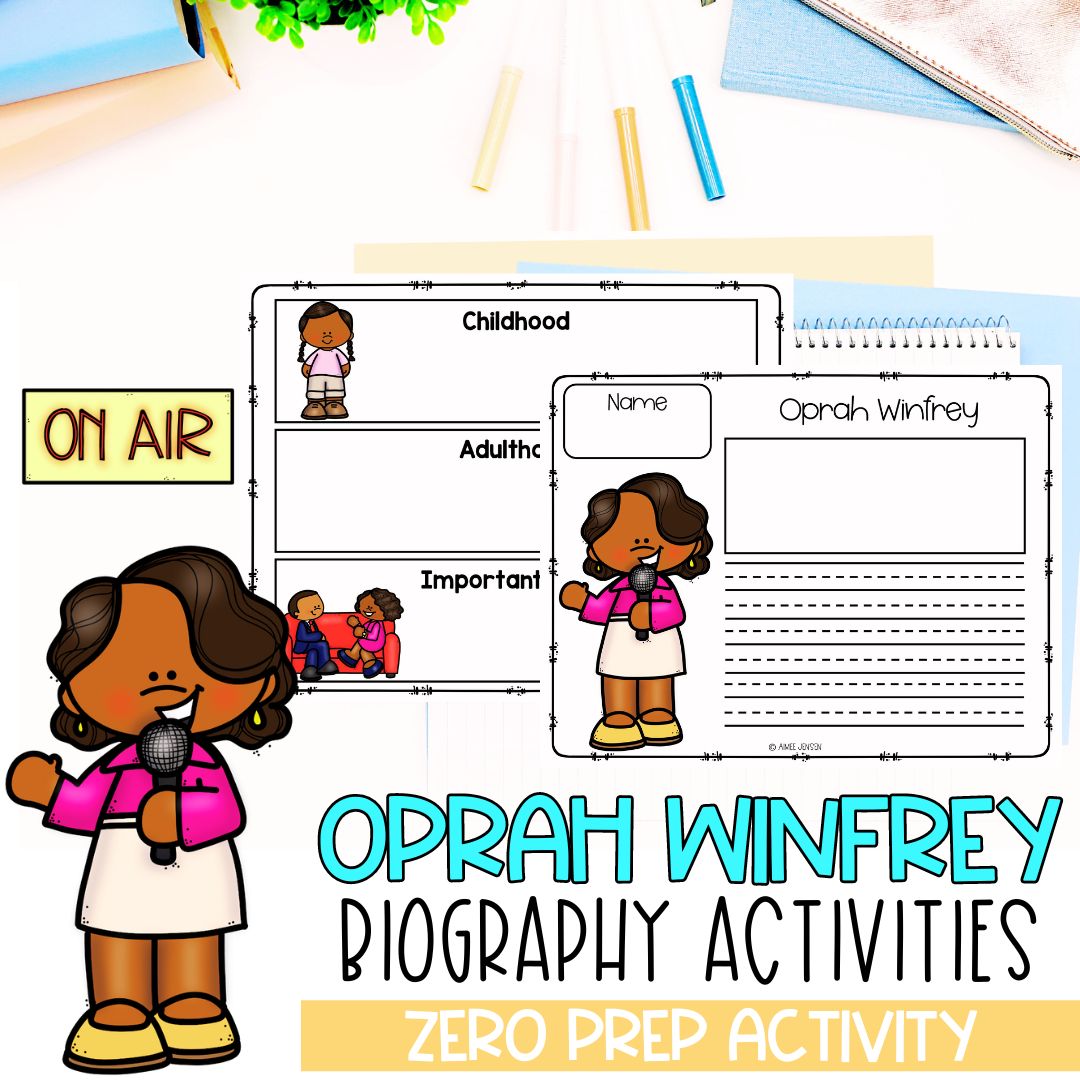 Oprah Winfrey Biography | Biography Graphic Organizer | Women's History Month