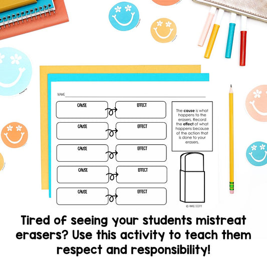 Erasers on Strike Persuasive Writing Graphic Organizer