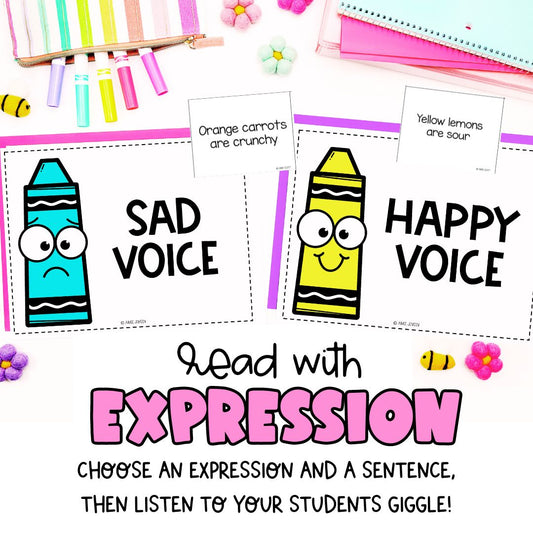 Crayon Theme | Reading With Expression Game | Reading Comprehension