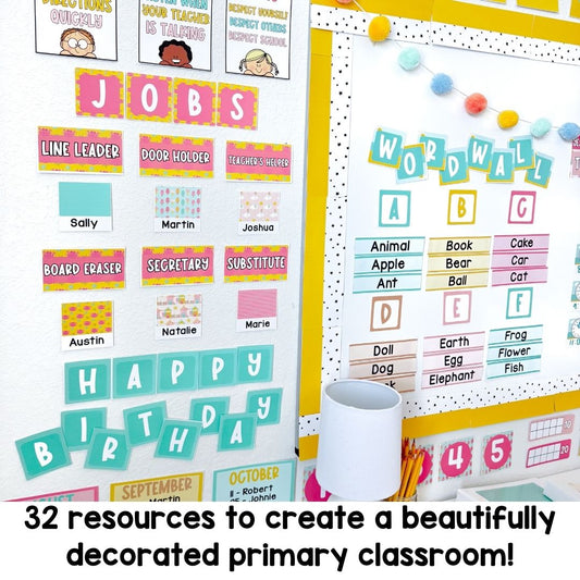 Beach Theme Classroom Decor Bundle | Editable Classroom Transformation