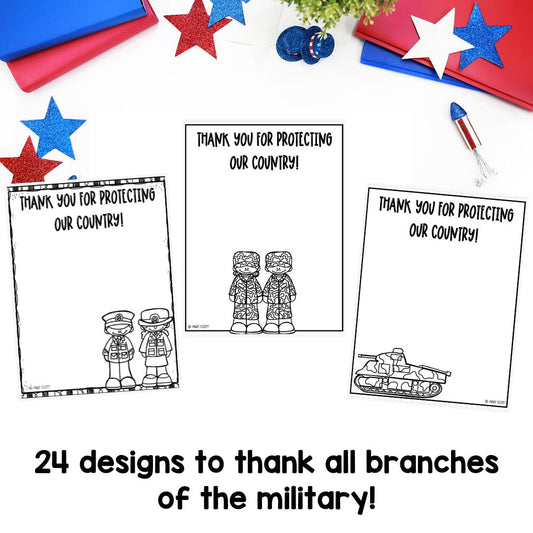 Military Thank You Cards FREEBIE | Patriot Day and Veteran's Day