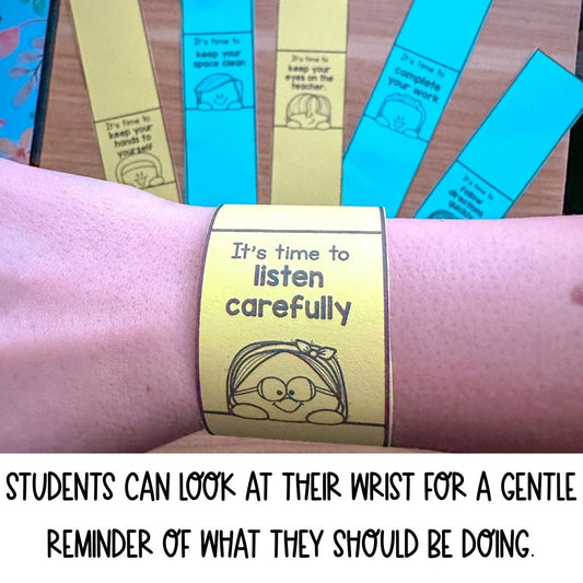 Goal-Oriented Student Reminder Bracelets - 20 Printable Designs