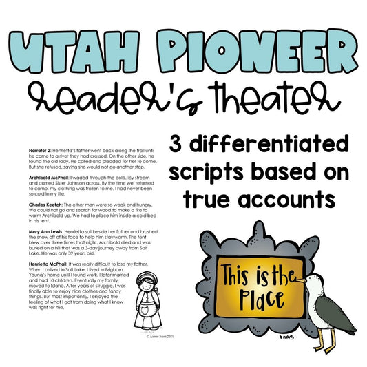 Readers Theatre Scripts: Utah Pioneers | Utah State History | U.S. History