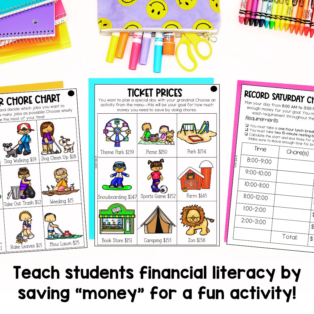 Money Word Problems | Project Based Learning Activity | Financial Literacy