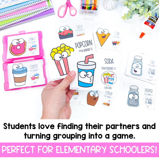 MORE Peanut Butter and Jelly Partner Pairing Cards | Classroom Management