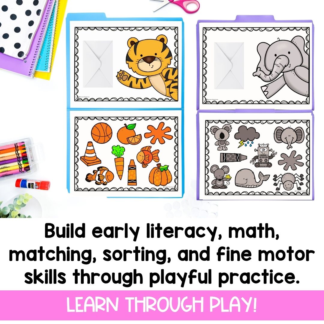 File Folder Games | Preschool Morning Work | Colors Preschool | Preschool File Folder Games