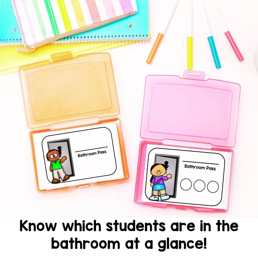 Restroom Access Code Printable Bathroom Pass | Restroom Passes Printable | Classroom Management ...