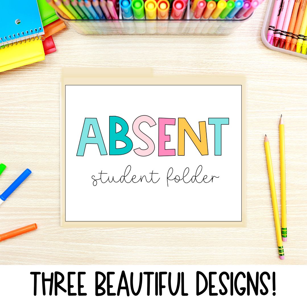 Back to School Activities | Absent Student Folders with Labels