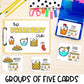 Small Group of 5 MORE | Group Food Partner Pairing Cards | Classroom Management
