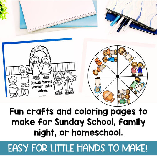 Sunday School Lessons | Bible Study for Kids | Jesus Turns Water to Wine Craft