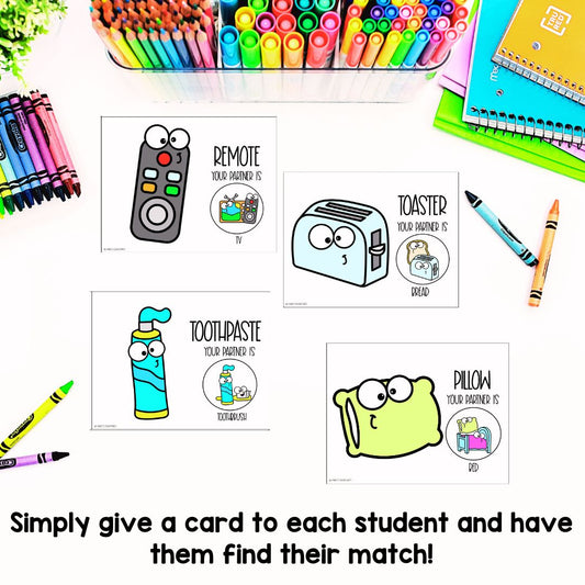House Items Partner Pairing Cards | Classroom Management