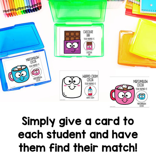 Hot Cocoa Partner Pairing Cards | Classroom Management