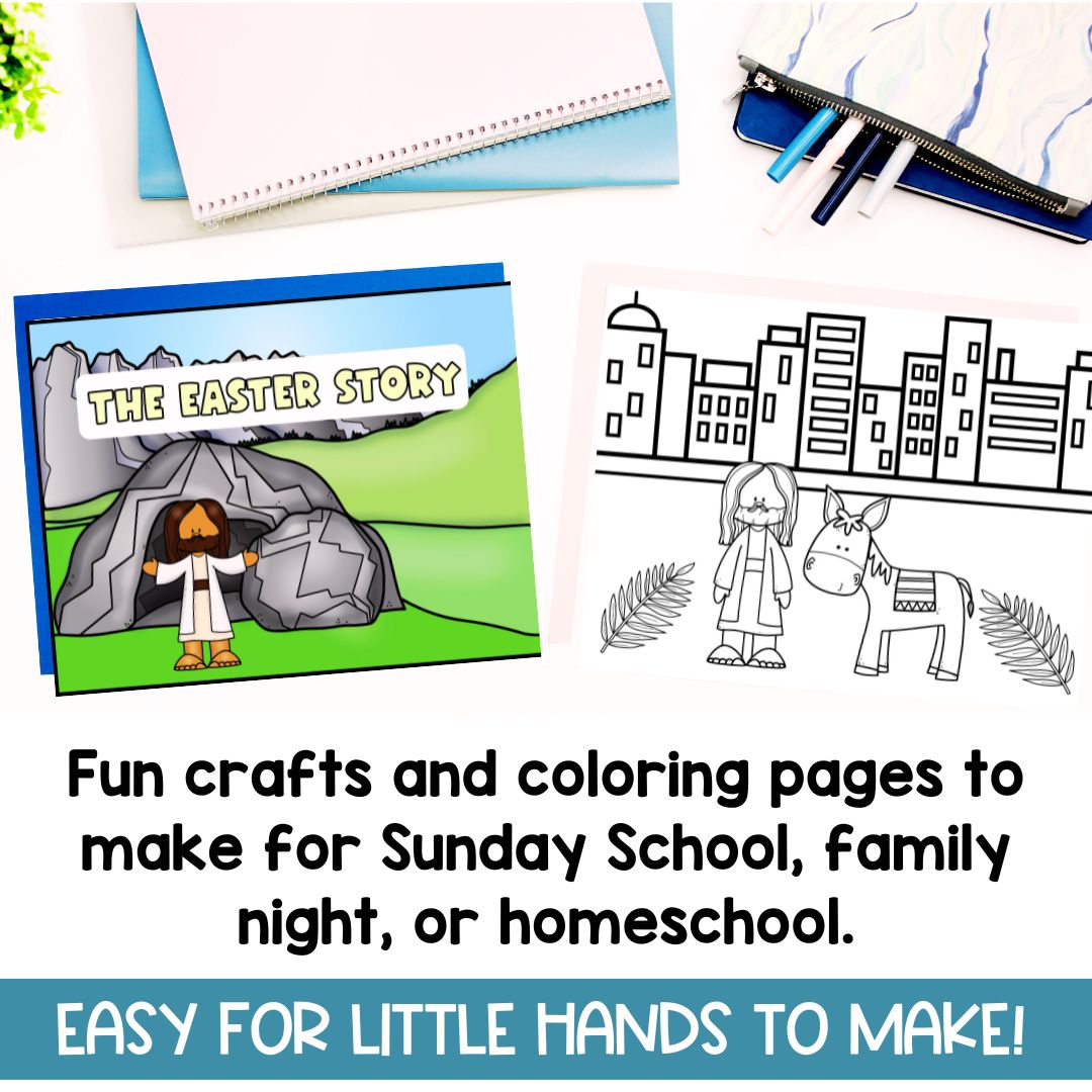 Engaging Easter Holy Week Curriculum for Kids: Homeschool Lessons, Sunday School Activities, Coloring Pages