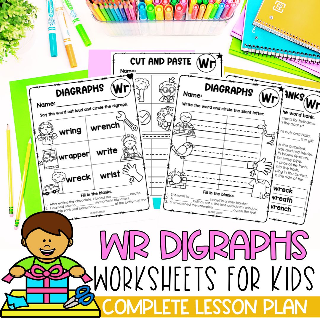 Wr Digraph Worksheet | Digraphs | Phonics Centers | Wr Gn Kn Words