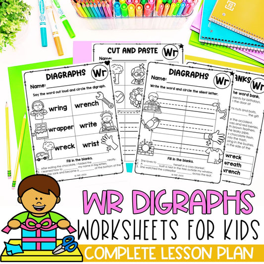 Wr Digraph Worksheet | Digraphs | Phonics Centers | Wr Gn Kn Words