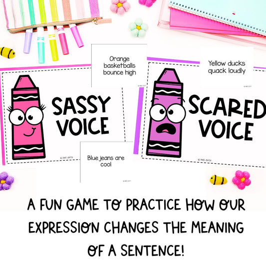 Crayon Theme | Reading With Expression Game | Reading Comprehension