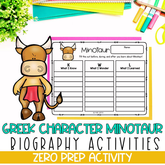 Greek Mythology Activities | Social Studies Bell Ringers | Minotaur