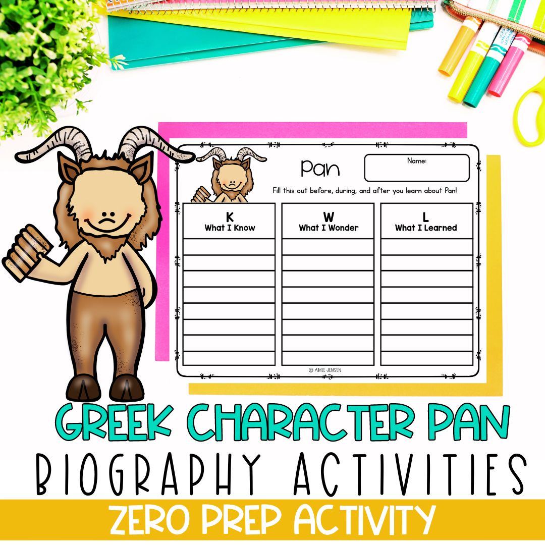 Greek Mythology Activities | Social Studies Bell Ringers | Pan