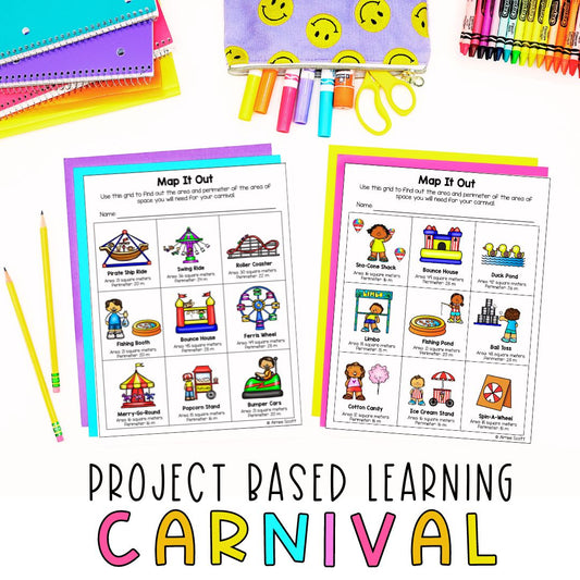 PBL Math Project for EDITABLE | Design a Carnival | Real World Math Application