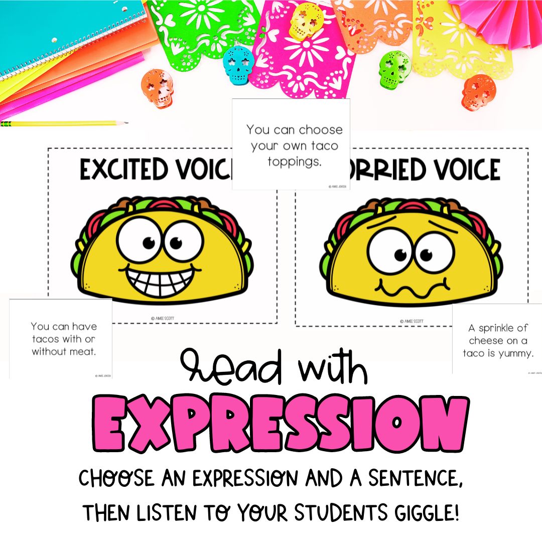 Taco Theme | Reading With Expression Game | Reading Comprehension | Cinco De Mayo