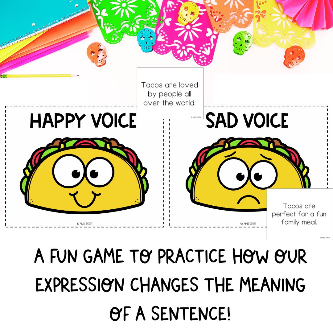 Taco Theme | Reading With Expression Game | Reading Comprehension | Cinco De Mayo