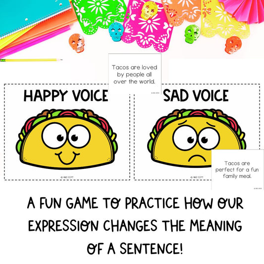 Taco Theme | Reading With Expression Game | Reading Comprehension | Cinco De Mayo