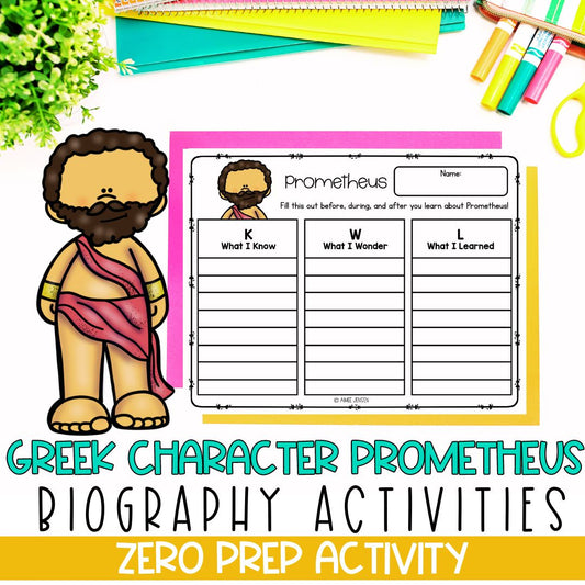 Greek Mythology Activities | Social Studies Bell Ringers | Prometheus