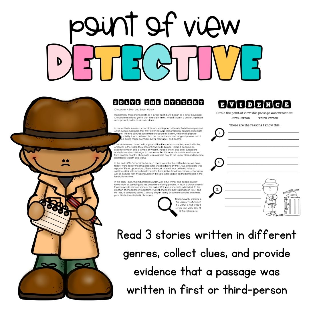 First and Third Person Narrations and POV | Digital Resource | Reading Activity