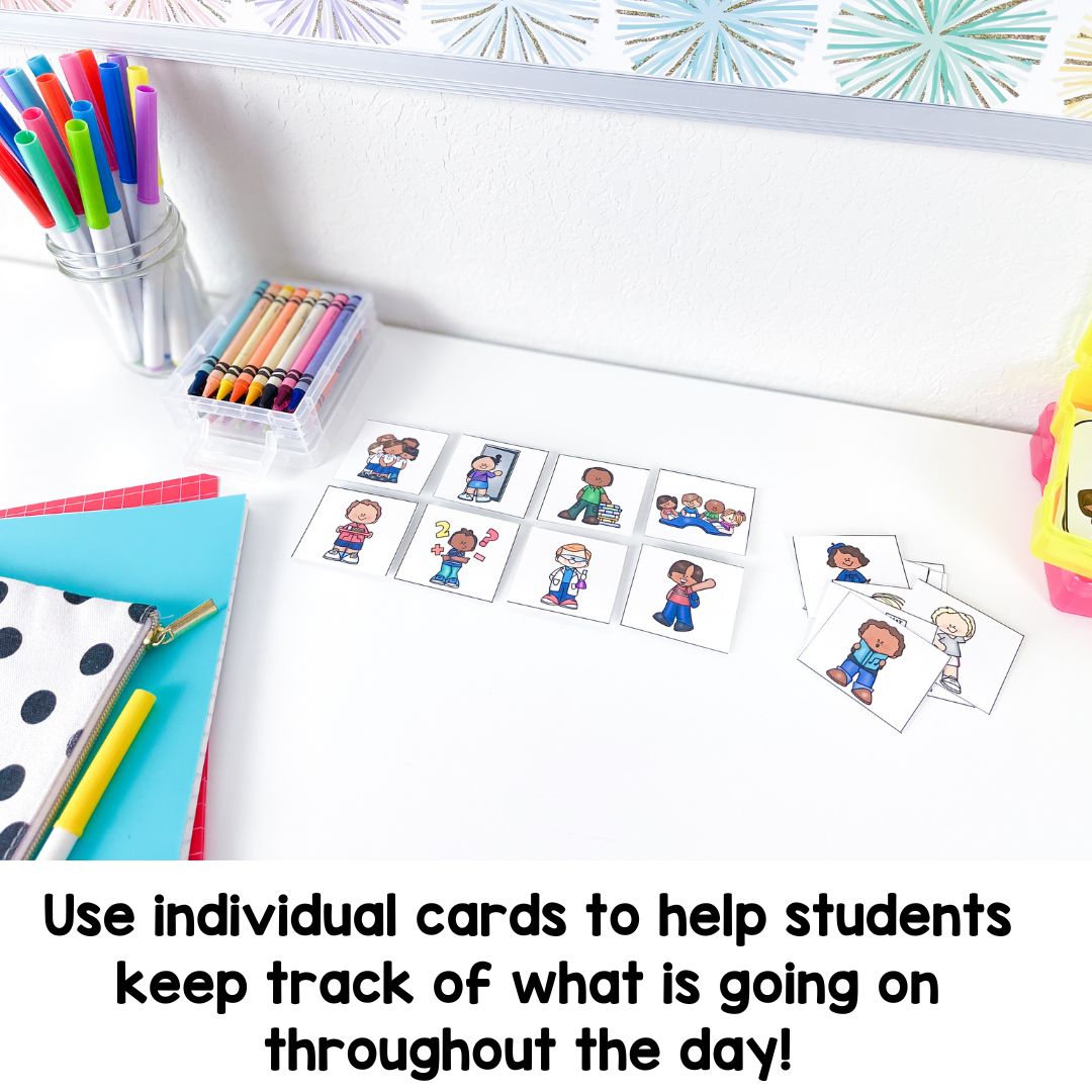 Daily Schedule Cards | Classroom Display | Special Education Style Included