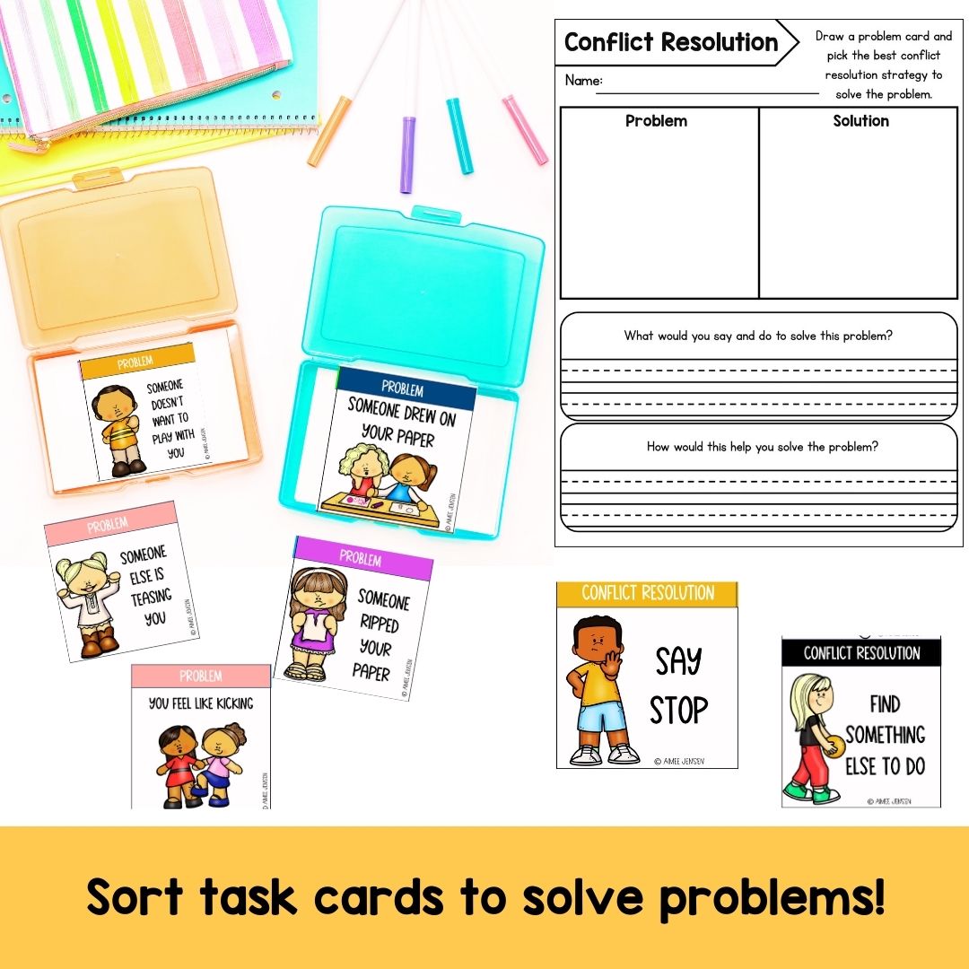 Conflict Resolution Situation Cards | Morning Meeting Activities | Counseling