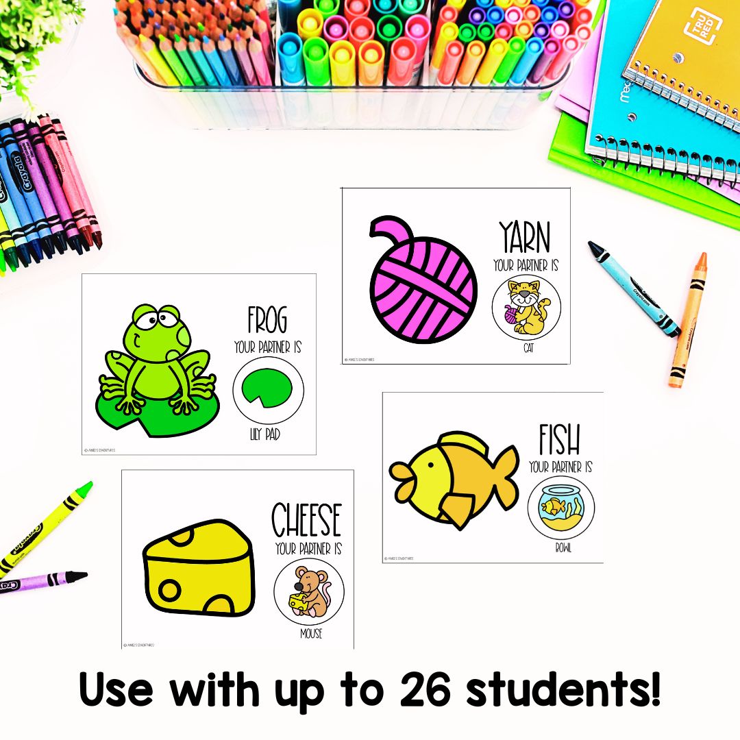 Things That Go Together Partner Pairing Cards | BUNDLE | Classroom Management