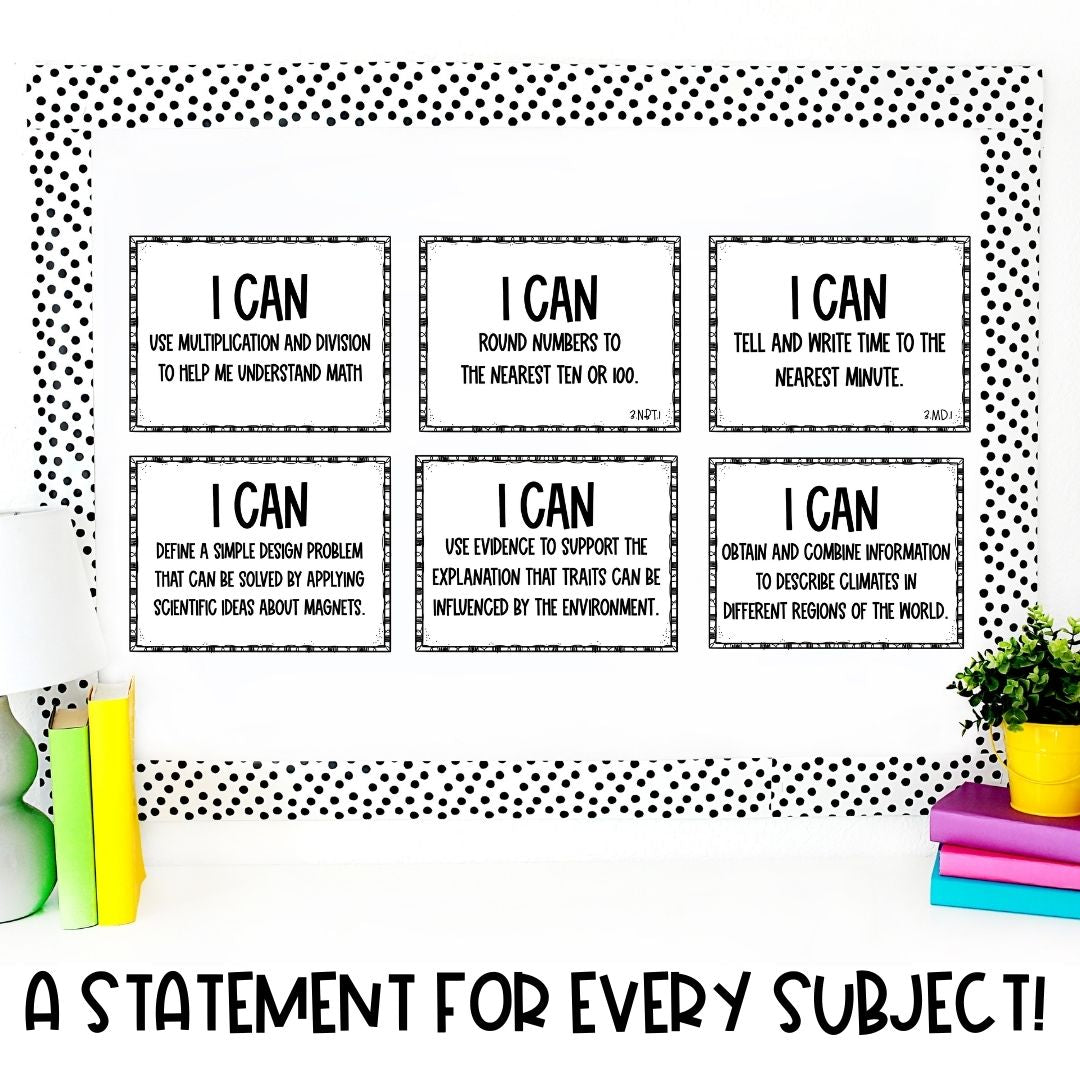 EDITABLE 3rd Grade | I Can Statements | Class Objectives