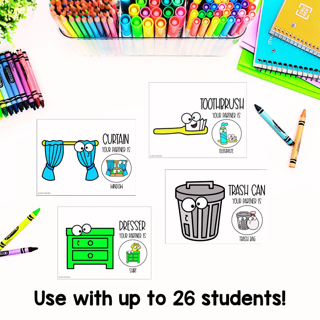 Things That Go Together Partner Pairing Cards | BUNDLE | Classroom Management