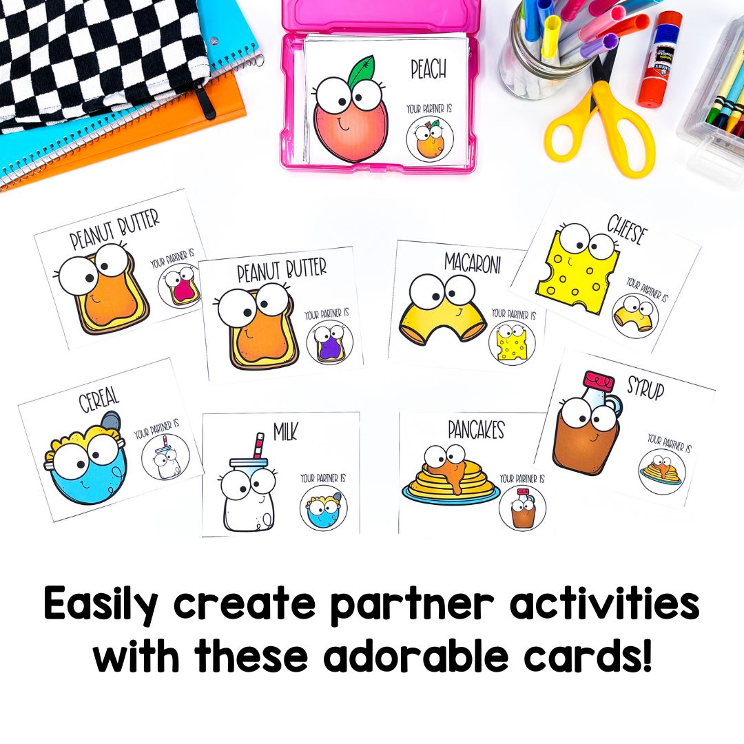 Partner Pairing Cards | BUNDLE | 1 Small Group of 6 and 1 Partner Pair Sets