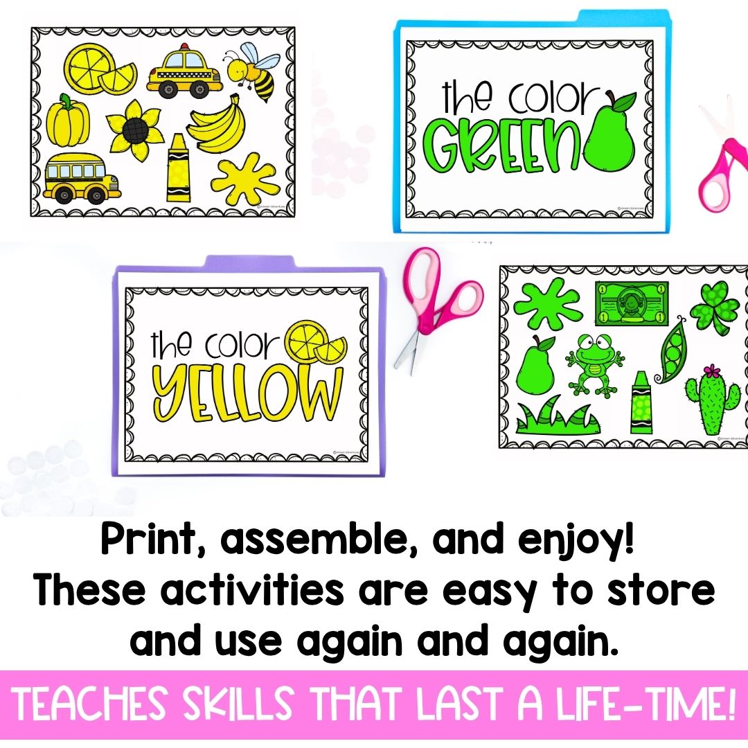 File Folder Games | Preschool Morning Work | Colors Preschool | Preschool File Folder Games