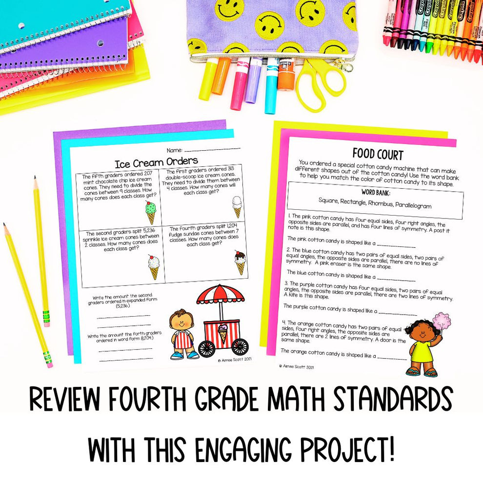 4th Grade October Math Project PBL Math Project for 4th Grade | Design A Carnival | Real World Math A ...