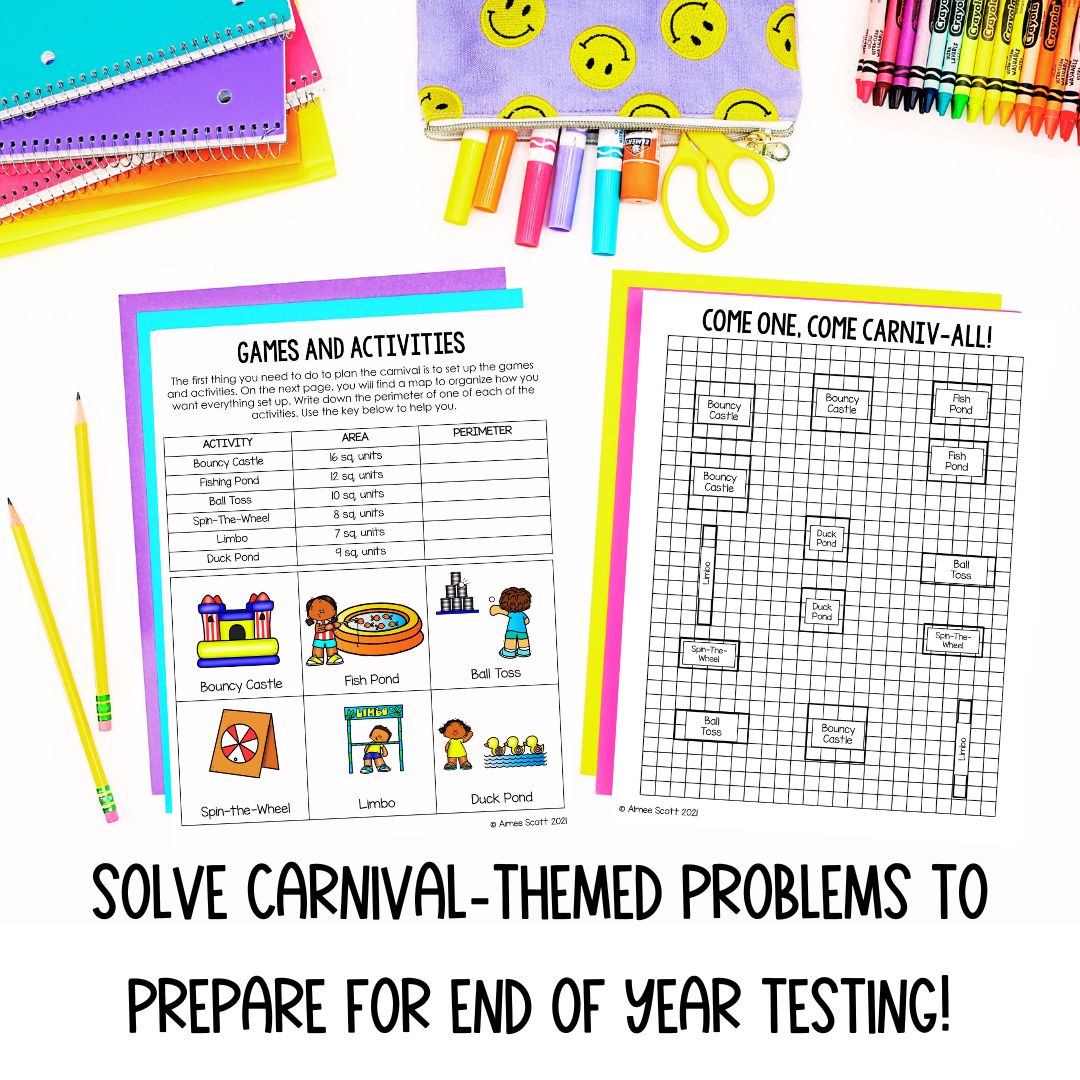 PBL Math Project for 4th Grade | Design A Carnival | Real World Math Application