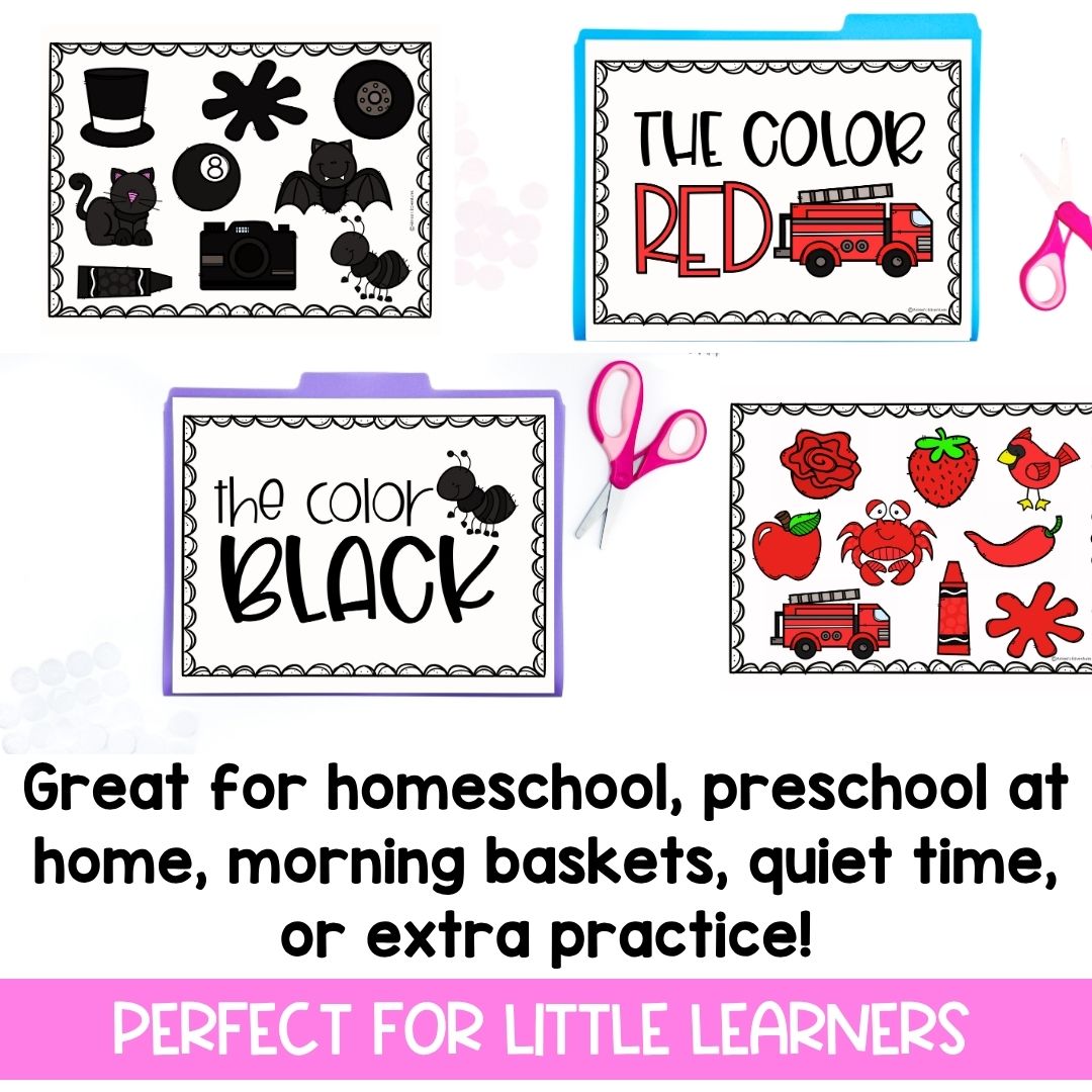 File Folder Games | Preschool Morning Work | Colors Preschool | Preschool File Folder Games